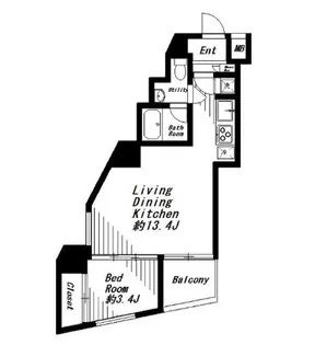 ビバリーホームズ麻布十番【6階】の間取り