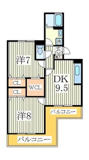 アルファタウン天王台D【3階】の間取り