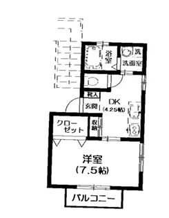 東京都杉並区清水1【アパート】の間取り