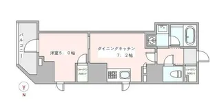 サンウッドフラッツ新宿四谷三丁目【7階】の間取り