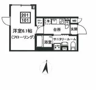 ALTO緑が丘【2階】の間取り