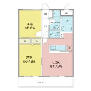 新潟県新潟市西区東青山1【マンション】の間取り