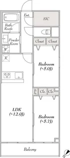 ルミーク雪谷【3階】の間取り