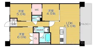 大阪府大阪市中央区日本橋2【マンション】の間取り