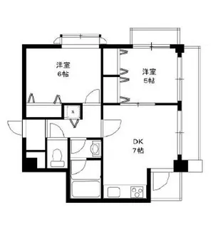 東京都国立市西2【マンション】の間取り