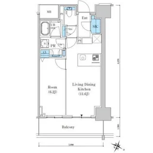 新潟県新潟市中央区東万代町【マンション】の間取り