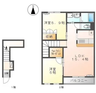 高知県安芸市矢ノ丸4【アパート】の間取り