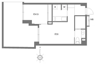 東京都港区高輪3【マンション】の間取り