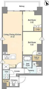 グランカーサ蔵前【9階】の間取り