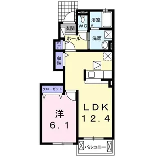 1LDKの間取り画像