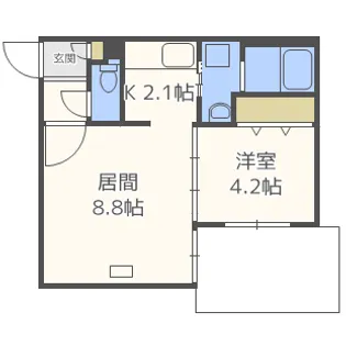 リトス美園【3階】の間取り
