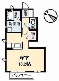 広島県福山市北本庄3【アパート】の間取り