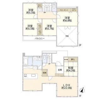 東京都練馬区小竹町1【一戸建】の間取り