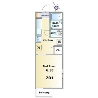 セゾンMC松波【2階】の間取り