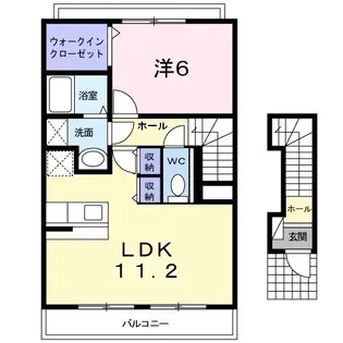 サン スクエアB【2階】の間取り
