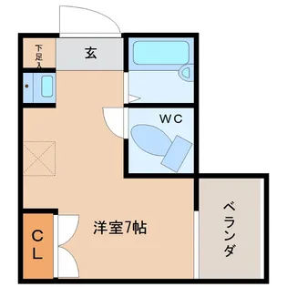 グランテール西福井【2階】の間取り