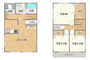 静岡県浜松市中央区葵西2【一戸建】の間取り