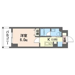 エスティメゾン西横浜【7階】の間取り