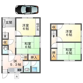香川県高松市木太町【一戸建】の間取り