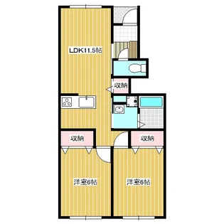 エスプリ城南B【1階】の間取り