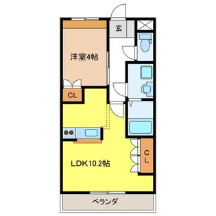 ル・クプルII【1階】の間取り