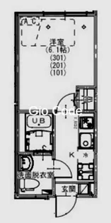 KEIAI RESIDENCE 蒲生【2階】の間取り