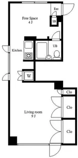 東京都新宿区若葉1【マンション】の間取り