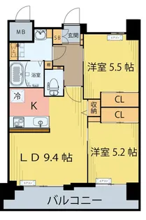 仮)クラウド泉中央A棟【4階】の間取り