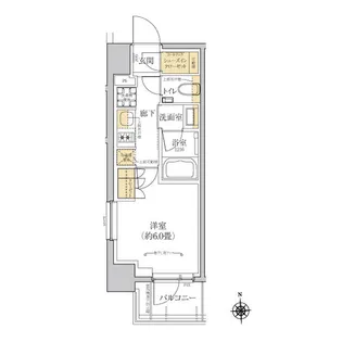 グレーシアフィット横浜【4階】の間取り