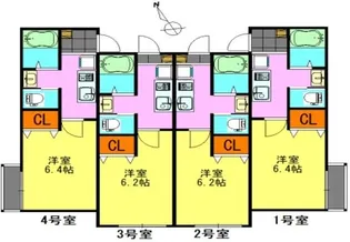 宮崎共同住宅2【1階】の間取り
