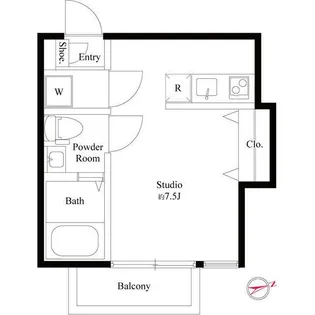 ブランノワール船橋【3階】の間取り