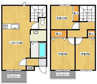 岡山県倉敷市玉島【一戸建】の間取り