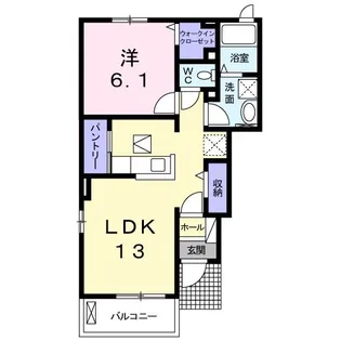 コートカルムA【1階】の間取り