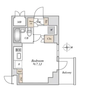 神奈川県横浜市港北区綱島西1【マンション】の間取り
