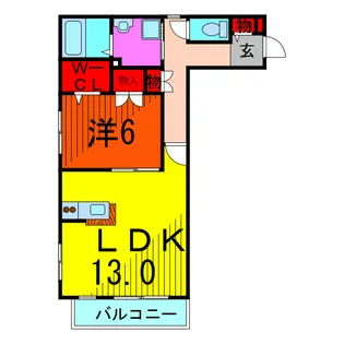 カーサ リラッサンテ【3階】の間取り