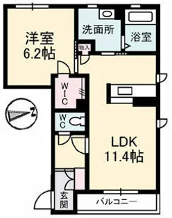 メゾン・ド・シエル【1階】の間取り