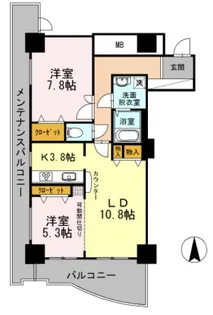 品川シーサイドビュータワーII【24階】の間取り