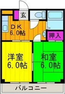 三熊ハイツ渚7号【1階】の間取り