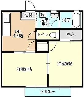 メゾンピア河内【1階】の間取り