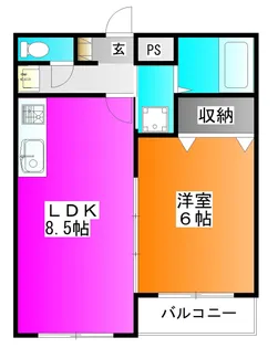 ロイヤルハウス【2階】の間取り