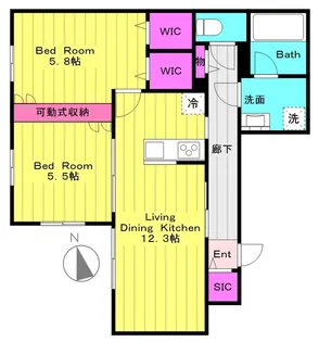リカ・アイナ【1階】の間取り
