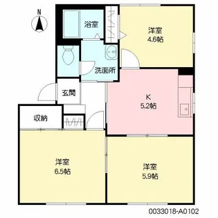 フォーレス花山手 壱番館【1階】の間取り