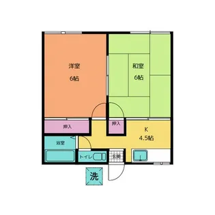 矢作ハイツ【1階】の間取り
