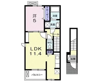 ベルガモット【2階】の間取り