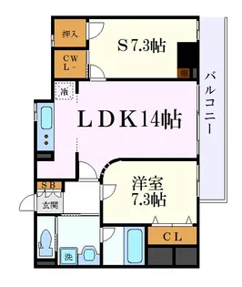 ランドハウス泉【2階】の間取り