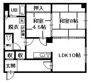 2条ハイツ【3階】の間取り
