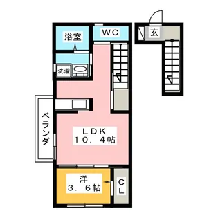 Le Vent I【2階】の間取り