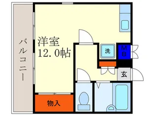 メルディアキューブ観月橋B棟【4階】の間取り