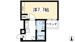 ネクストライフ紫野【1階】の間取り