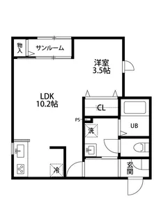 シュエットブラン【1階】の間取り